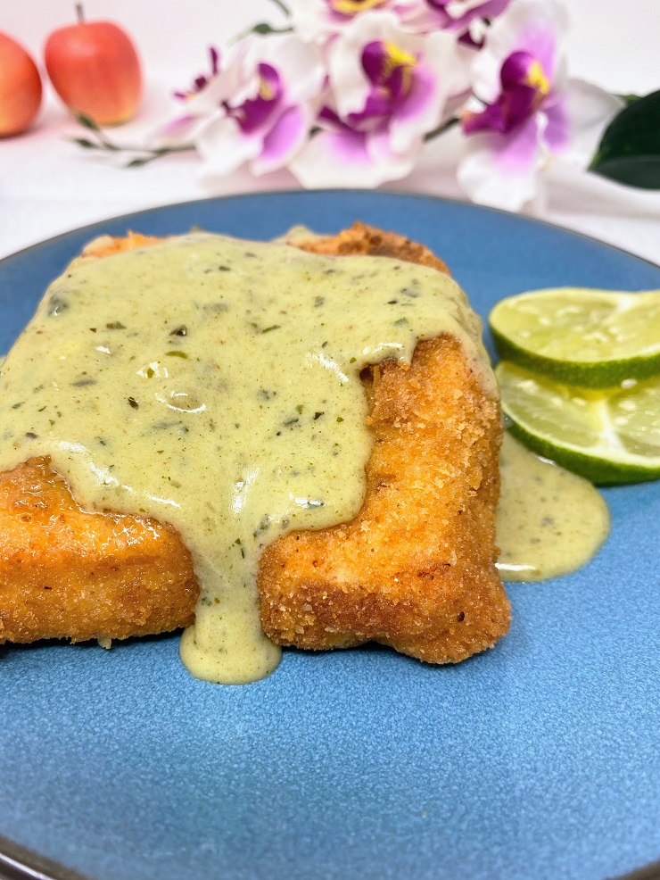 Green Coconut Curry Sauce for Fried Cod Fish